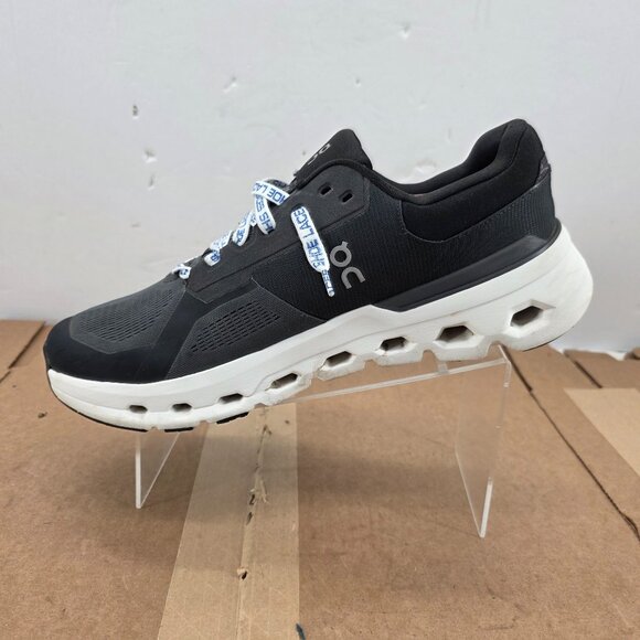 On Running Mens CLOUDRUNNER 2 Gray Black White Running sneakers Sz 14 - Picture 1 of 15